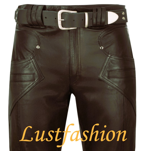 Design Lederhose dunkelbraun W36 L34